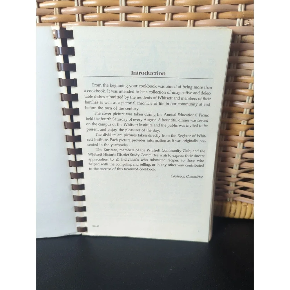 Whitsett, North Carolina Residents Cookbook and History 1992 NC‎ Spiral Vintage